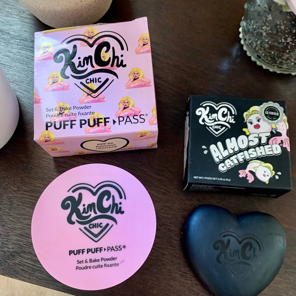 KimChi Chic Puff Puff Pass Set & Bake Powder & Almost Catfished Pressed Powder